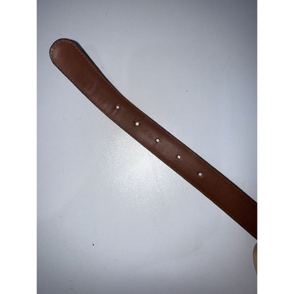 COACH 8400 Bottle Green Glove-Tanned Leather Belt SIZE M Solid Brass Buckle USA - Picture 8 of 8